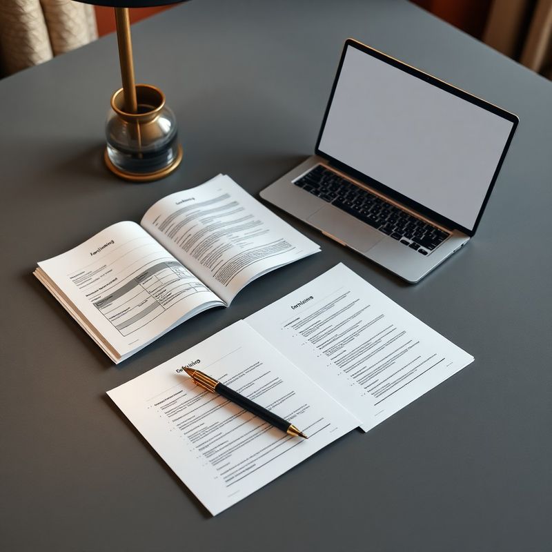 Documente și laptop pe un birou modern, dosare de planificare fiscală